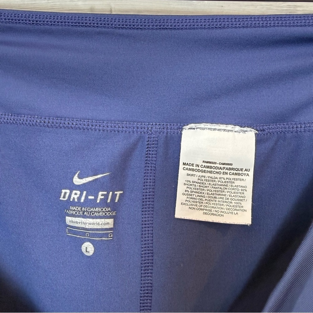 Nike Court Victory Dri-FIT Tennis Skort – Purple & Lime Green – Size Large - Picture 7 of 10